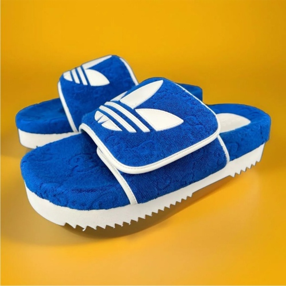 Gucci X Adidas GG Magic Sponge Demetra Vegan Logo Slide UK 11 - US 11.5 - EU 45